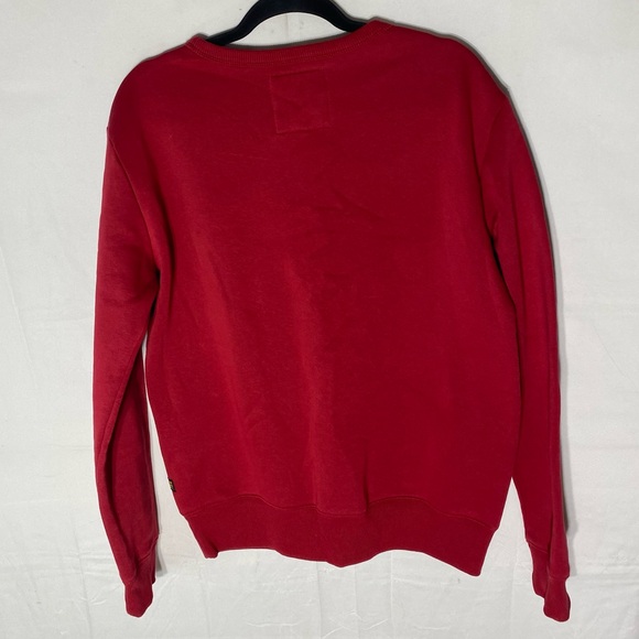 G-Star Raw Red Crew Neck Sweatshirt W White Logo M - Picture 14 of 15